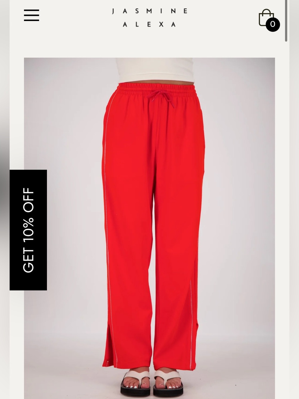 Jasmine Alexa- Manarola Trackpant in Red